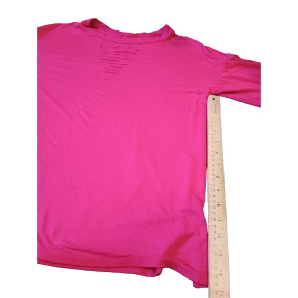 Blumin Apparel Women's Size Small Pink Cut Out T-Shirt - Picture 3 of 6